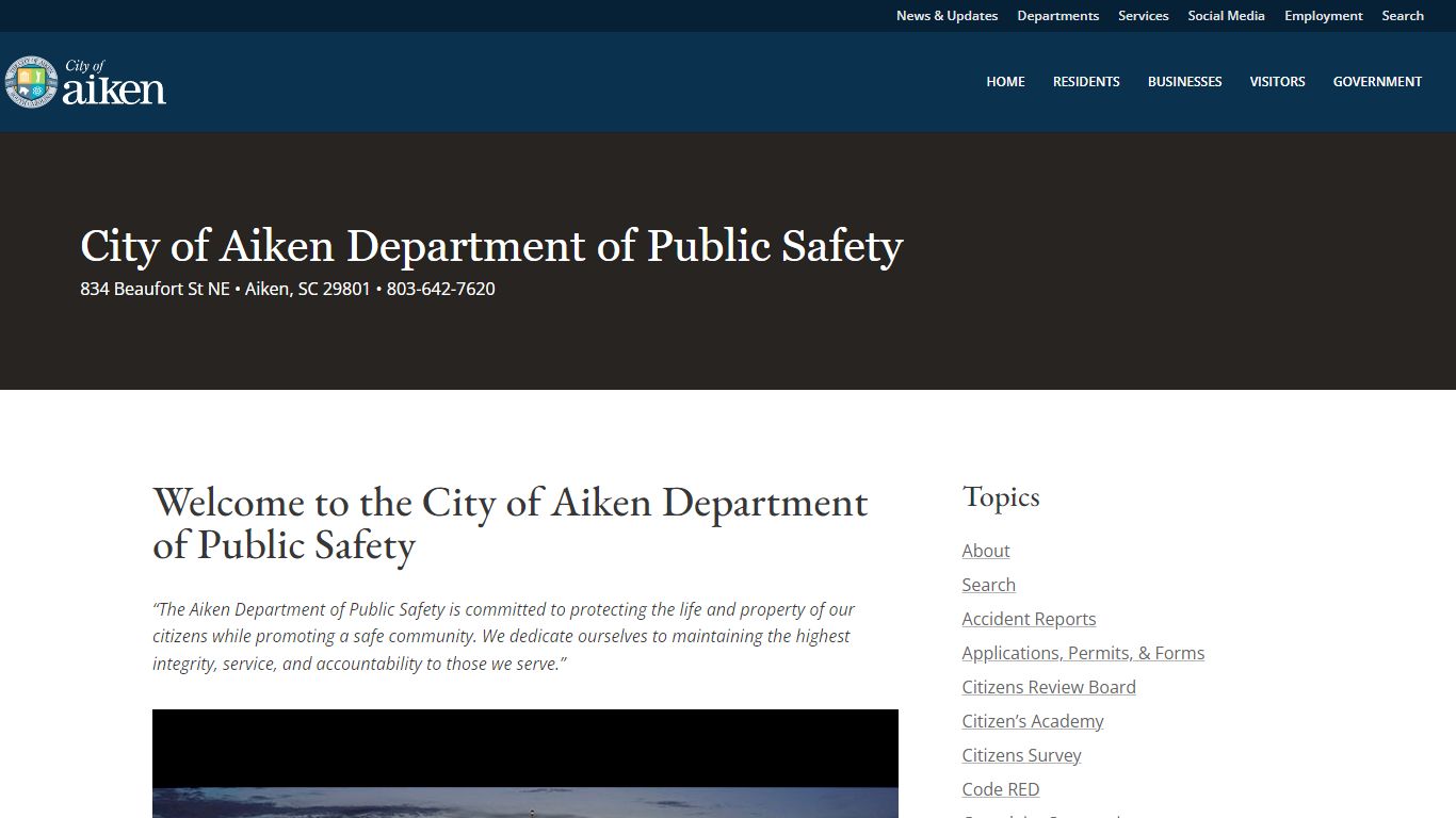 Public Safety | City of Aiken, SC Government